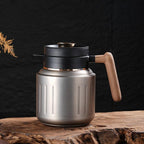 1 Liter Thermal Coffee Carafes For Keeping Hot, Large Stainless Steel Insulated Carafe Double Wall Insulated Coffee Carafe And Beverage Dispenser With Tea Infuser And Strainer(Gray) by Unknown