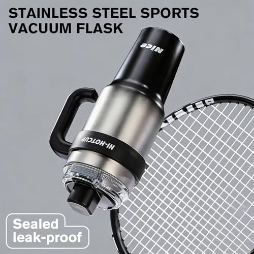 HI-Hotcup-42.58oz Insulated Stainless Steel Travel Mug with Handle, 316/Ceramic Liner Vacuum Tumbler, Leak-Proof Hot Cold Coffee Cup with Straw & Tea Infuser for Car, Outdoor-002 - Image 7