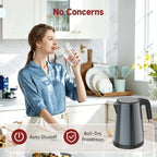 Electric Kettle 1.0L, Triple-Wall Insulated Metal Shell, 1000W - Image 4