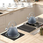 Creative Home 2.5 Qt. Stainless Steel Whistling Tea Kettle, Opaque Gray - Image 2