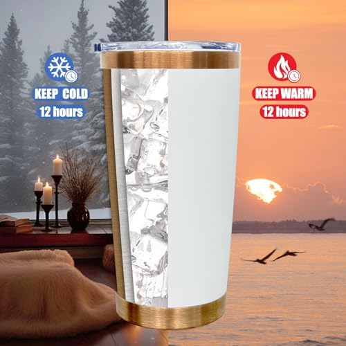 20 oz Tumbler Bulk Stainless Steel Tumblers with Lids and Straws White - Image 4