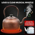 3.2 QT Solid Copper Whistling Kettle | Large Capacity & Cool-Touch Handle - Image 5
