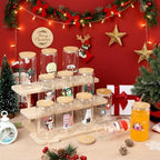 Umigy 12 Pack Christmas Glass Cups 16 oz Drinking Glasses,Chic Style - Image 6