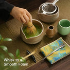 Ceramic Matcha Bowl Set with Bamboo Whisk, Japanese Tea Ceremony Gift - Image 3