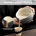 Matcha Set with Ceramic Bowl & Bamboo Whisk, 5-Pcs Kit Includes Scoop, Sifter& Holder(Chasen), Mottled Black - Image 5