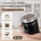 6 Pcs 27 Oz/ 800ml Stainless Steel Canisters for Kitchen - Image 2