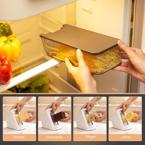ONCE FOR ALL Safe Mandoline Slicer Pro, Veggie Slicer with Container, Gray - Image 6