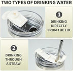 30 oz Tumbler with Handle Hidden Straw Stainless Steel Insulated - Image 4