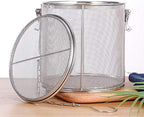 Large Capacity Stainless Steel Fine Mesh Strainer Gravy Soup Taste Spice Box Basket Brine Hot Pot Slag Separation Colander Strainers Basket Tea Infuser (Color : 30x30cm) - Image 2