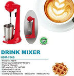 Milkshake Maker Machine, 100W 110V Drink Blender with 500ML Stainless Steel Cup, 2 Speed Setting, 23000Rpm/Min Milk Frother for Malted Milk, Protein Shakes Red - Image 2