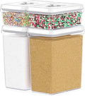 DWËLLZA KITCHEN Large Airtight Food Storage Containers with White Lids (3.8L, 0.8L) - Clear Plastic Bulk Food Pantry & Kitchen Storage Containers for Flour, Sugar 4 Pc BPA-Free, Keeps Fresh & Dry by DW%C3%8BLLZAKITCHEN