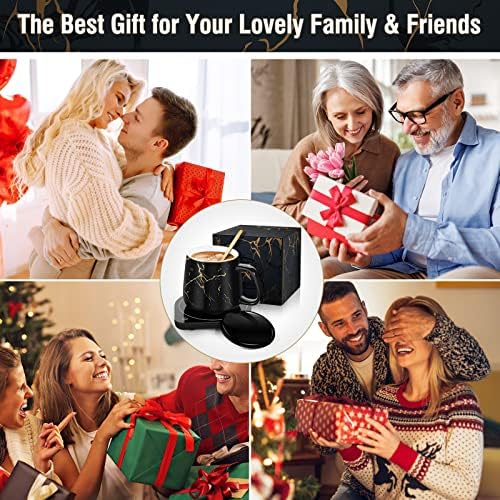 Coffee Mug Warmer & Mug Set, Coffee Cup Warmer with 2 Temperature Settings, Electric Coffee Warmer for Desk Auto Shut-off, Candle Warmer Coffee Warmer with Mug Set for Christmas & Birthday Gifts - Image 6