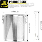 Stainless Steel Spice Filter Seasoning Strainer Cooking Spice Filter Loose Leaf Tea Infuser for Home Restaurant, 6.3x6.8 Inch - Image 2