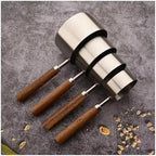 1/4/8Pcs Stainless Steel Measuring Cup Spoon Set with Wooden Handle - Image 4