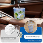 8 Pcs 15oz Plastic Tumblers with Lids and Straw Ribbed Iced Coffee Cups Blue Reusable Plastic Cups Leak-Proof Travel Iced Coffee Tumblers for Home Office Travel with Clean Brush - Image 4