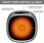 Coffee Mug Warmer for Desk & Travel - Portable Electric Cup Heater with 3 Temp Settings - Smart Beverage Warmer Coaster for Office, Home, and Outdoor Camping,Grey - Image 4