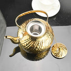 SANQIAHOME 2000ml stainless steel antique style teapot,with Infuser, thickened boiling kettle, lifting handle,Gold - Image 5