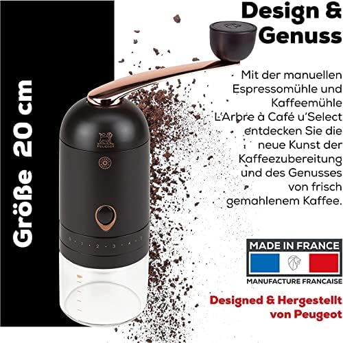 Peugeot L'ARBRE A CAFÉ Coffee Grinder, 20cm, Brown W/Wooden Spice Scoop - Image 4