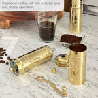 Manual Coffee Grinder, Zamak Conical Burr, Refillable Mill with Adjustable Coarseness, Handmade Turkish Mill with Handle,Hand Crank - Image 4
