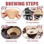 600 Count #4 Cone Coffee Filters, Disposable Unbleached Natural Paper Filters for 8–12 Cup Drip & Pour Over Coffee Makers, Compatible with Ninja & Cuisinart Coffee Makers - Image 6