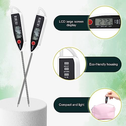 Copkim 12 Set Digital Food Thermometer Long Probe Instant,White - Image 3