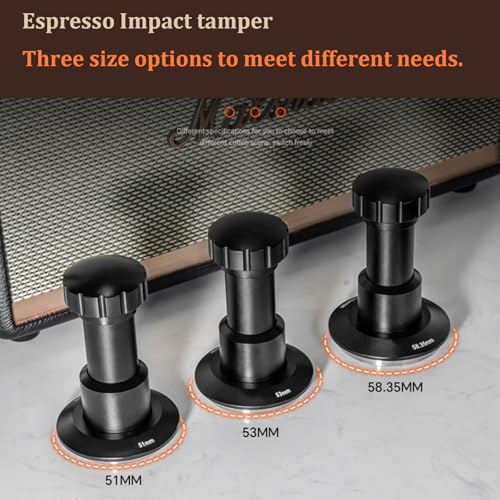 51mm Espresso Tamper,Impac Coffee Tool Espresso,Compatible with Delonghi Portafilter 51mm,Adjustable 25lb to 30lb,Stainless Steel Aluminum(51MM Black) - Image 6