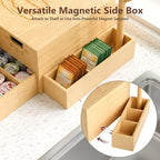 Coffee Pod Drawer, Wooden K Cup Holder with Tree Shape Mug Holder and Side Storage Box, 2-Tier K Pod Drawer Coffee Maker Machine Stand(80 Kcups+60 Tea Bags Capacity) - Image 4