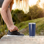 20oz Tumbler Insulated Coffee Tumblers with Lid Stainless Steel Navy 4P - Image 2