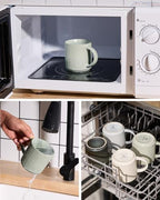 famiware Coffee Mug Set of 6, Star 12 oz Ceramic Mugs Cups Set with Handle - Image 4