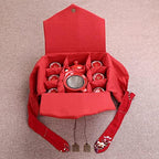 Chinese Traditional Wedding Decoration Supplies Double Happiness Porcelain Tea Set Teapot and Tea Cup 7 Pcs, Red Wedding Porcelain Tea Set, Double Happiness Tea Service Set for Adults - Image 4