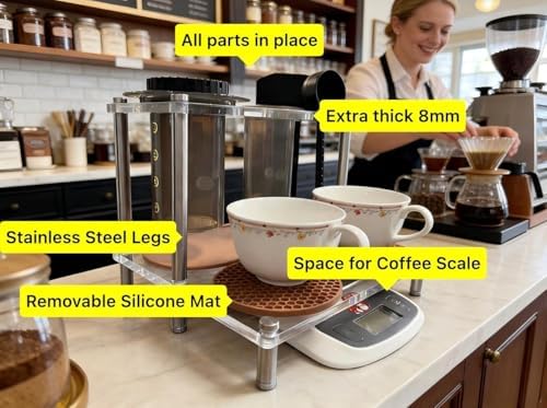 Organizer Stand for AeroPress Original Coffee Bar Station Clear Caddy - Image 3