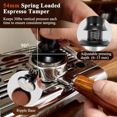 7PCS Espresso Accessories Kit for Breville 54mm Portafilter, Black - Image 4