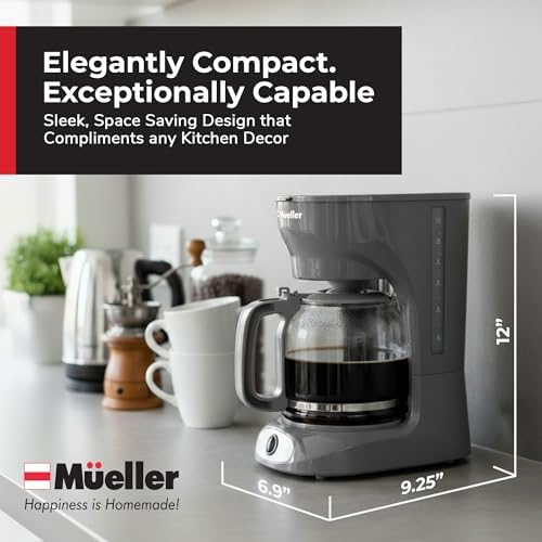 MUELLER HOME 12-Cup Drip Coffee Maker, Gray - Image 7
