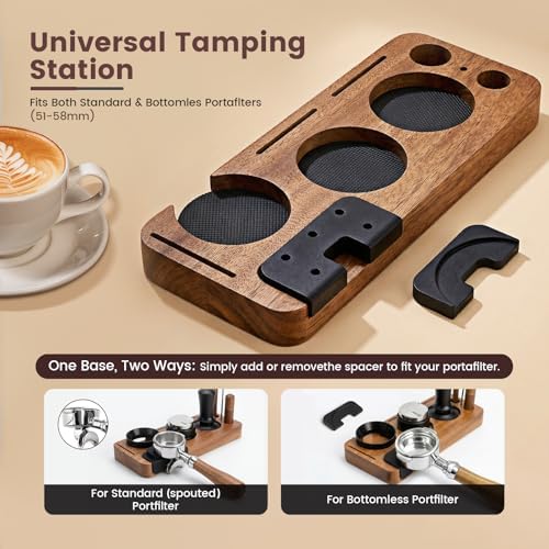 28-Piece 51mm Espresso Accessories Kit with Wood Tamping Station - Image 4
