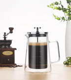 Vortex XLYTB650 Premium Double Layer French Press Coffee Maker - 650ml Heat Resistant Borosilicate Glass Pot, Stainless Steel Plunger for 2-3 Cups, Elegant Home Office Brew - Image 5