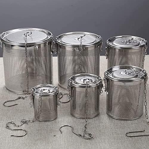 Stainless Steel Brine Cage Filter Screen, Spice Flavoring Filter Screen with Extended Chain Hook, Used for Brewing Loose Leaf Tea, Spices and Condiments,10cm - Image 5