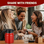 Insulated Coffee Carafe, 34 oz, Keeps Hot for 12H, Red - Image 5