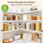 ComSaf Airtight Rice Storage Container with Lid 10Qt 2Pack, Large Capacity - Image 6