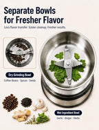 Electric Coffee Bean Grinder Spices Herbs, Timed Grind Control Rotary Knob - Image 5