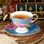 KAMMAK Tea Cups and Saucers Set of 2, Fine Bone China Coffee Cups, GH019 - Image 4