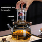 Glass Teapot,40.6oz/1200ml Large-capacity teapot,Dual-layer inner liner design,Suitable for scented tea and loose tea leaves - Image 5