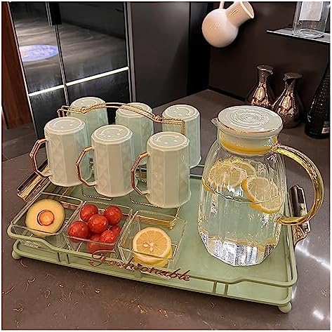 Water Pitcher Cold Kettle Glass high Temperature Resistant Cold Kettle Large Capacity Home Living Room Cold Water Cup Set Water Jug - Image 3