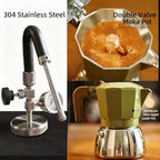 Outdoor Milk Frother, Stainless Steel Steam Milk Frothing Pitcher, Electric Milk Steamer, Split Design, with 3-hole Nozzle/Air Pressure Gauge, Washable and Easy To Clean, for Latte.(Black) - Image 3