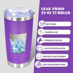 20 oz Tumbler Insulated Tumblers Stainless Steel Coffee Mug,Purple 6PCS - Image 3