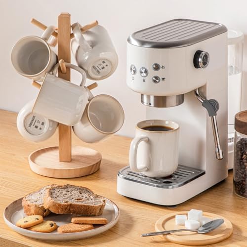 vancasso Coffee Mugs Set of 6, 12 Oz Ceramic Coffee Cups with Handle, Ceramic Unique Glaze Coffee Cup for Cappuccino, Latte, Tea, Cocoa, Dishwasher & Microwave Safe Gift Sets, Beige, Series PLAYA - Image 6