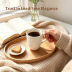 Porcelain Mug Set of 6, 12 oz White Coffee Cups - Image 4