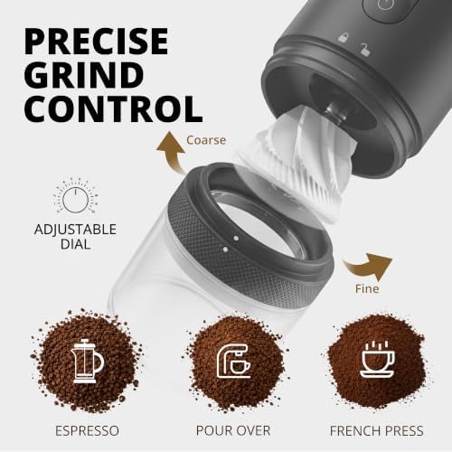 Electric Coffee Grinder, Portable Automatic Burr Mill - Image 4
