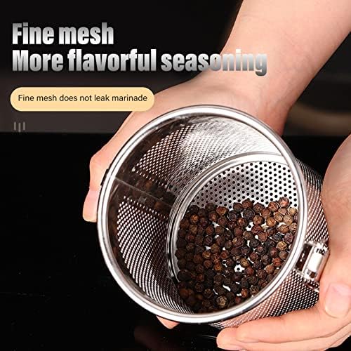 Spice Seasoning Strainer, Stainless Steel Seasoning Bag Tea Infuser Multipurpose Spice Filter Seasoning Strainer for Gravy Soup Taste Spice (0.7L) - Image 5