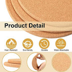Panitay 16 Pcs Cork Trivets 8 Inch Round Bulk Hot Pads Kitchen - Image 3