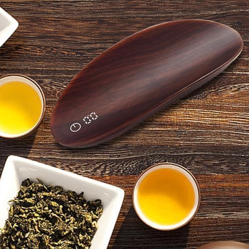 AFXGUSD Food Scale Digital Kitchen Scale with Spoon, 0.1 Gram Accuracy Scale, Mini Portable Gram Scale for Tea Coffee Measurement, Brown - Image 2